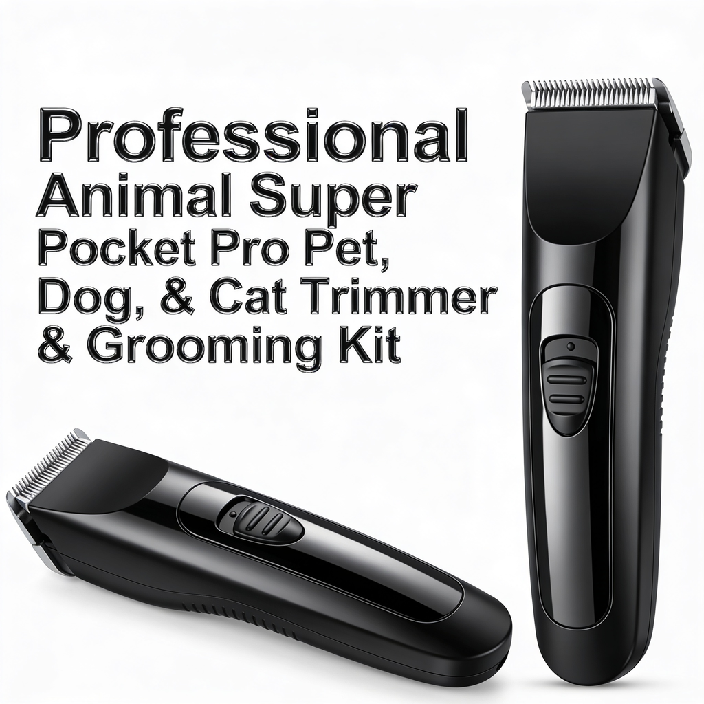 pawhiqq.shop Wahl Professional Animal Super Pocket Pro Pet, Dog, & Cat Trimmer & Grooming Kit - Black Chrome