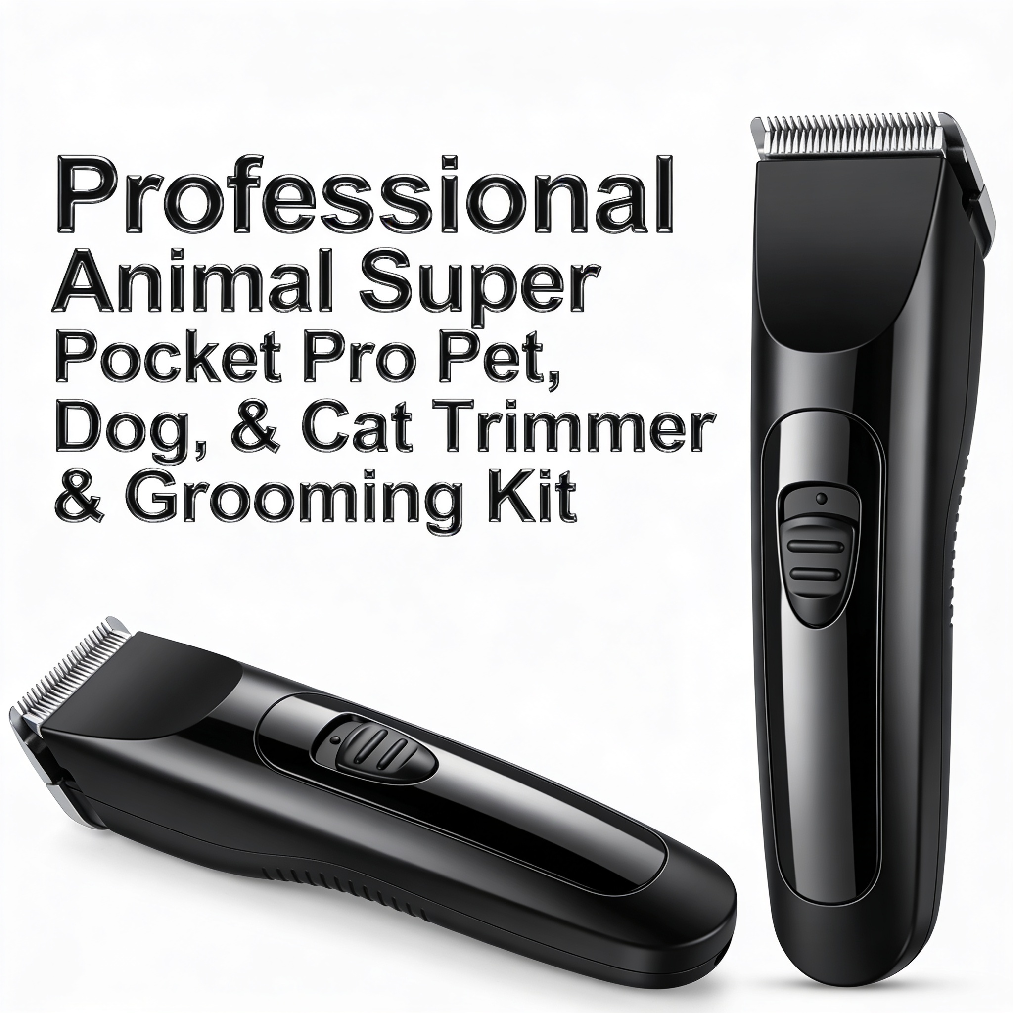 pawhiqq.shop Wahl Professional Animal Super Pocket Pro Pet, Dog, & Cat Trimmer & Grooming Kit - Black Chrome