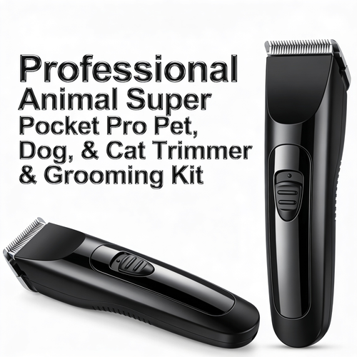 pawhiqq.shop Wahl Professional Animal Super Pocket Pro Pet, Dog, & Cat Trimmer & Grooming Kit - Black Chrome